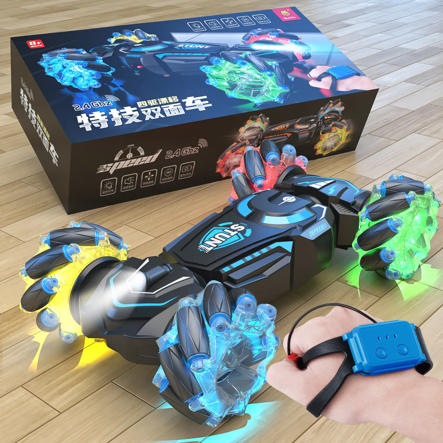 

Зарядка трюков двусторонний автомобиль RC жест пульт дистанционного управления автомобиль внешняя зарядка звук и фото могут быть выключены для подарка