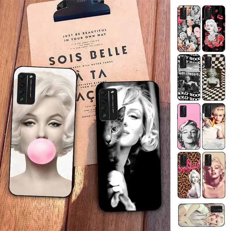

Marilyn Monroe With a Cat Phone Case for Huawei Honor 10 i 8X C 5A 20 9 10 30 lite pro Voew 10 20 V30