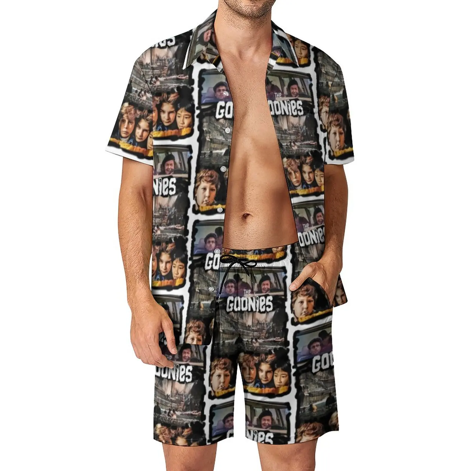 

Мужской костюм с коротким рукавом и шортами, в стиле 80-х