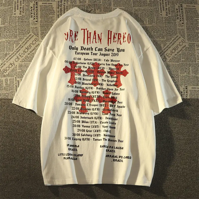 Американская брендовая футболка свободного покроя с коротким рукавом и