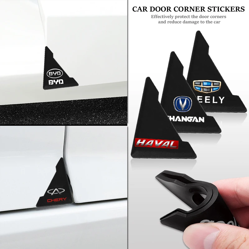

4pcs Car Door Sticker Silicone Protective Cover for Umbrella Corporation Tvirus Academy Cosplay Funko Corp Pen Logo Accessories