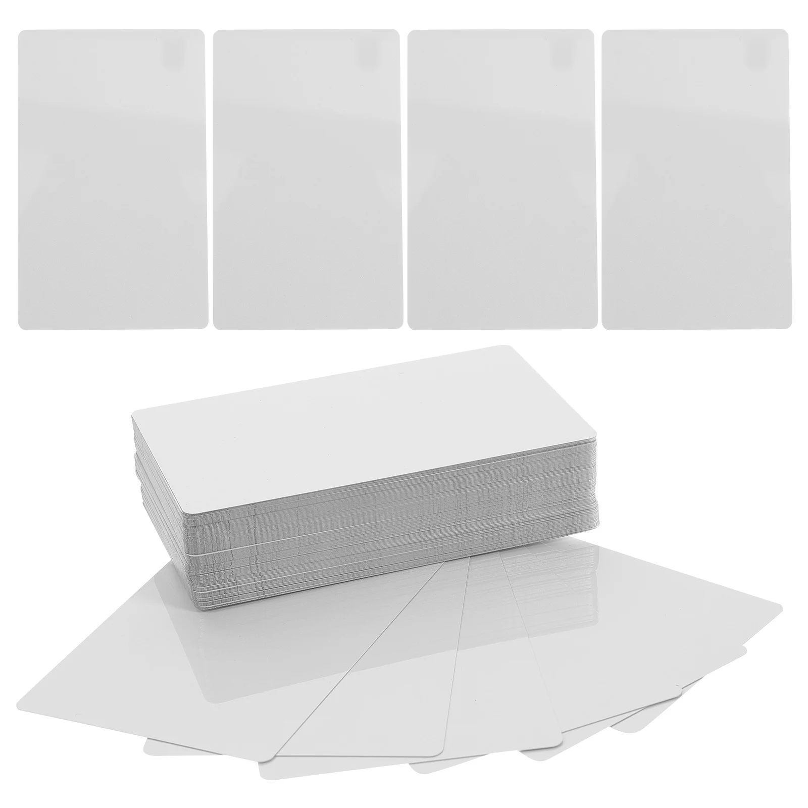 

100 Pcs Blank Card Engraved Business Abrazaderas Metal Printable Name Cards Sublimation Blanks Aluminum Alloy Aluminium