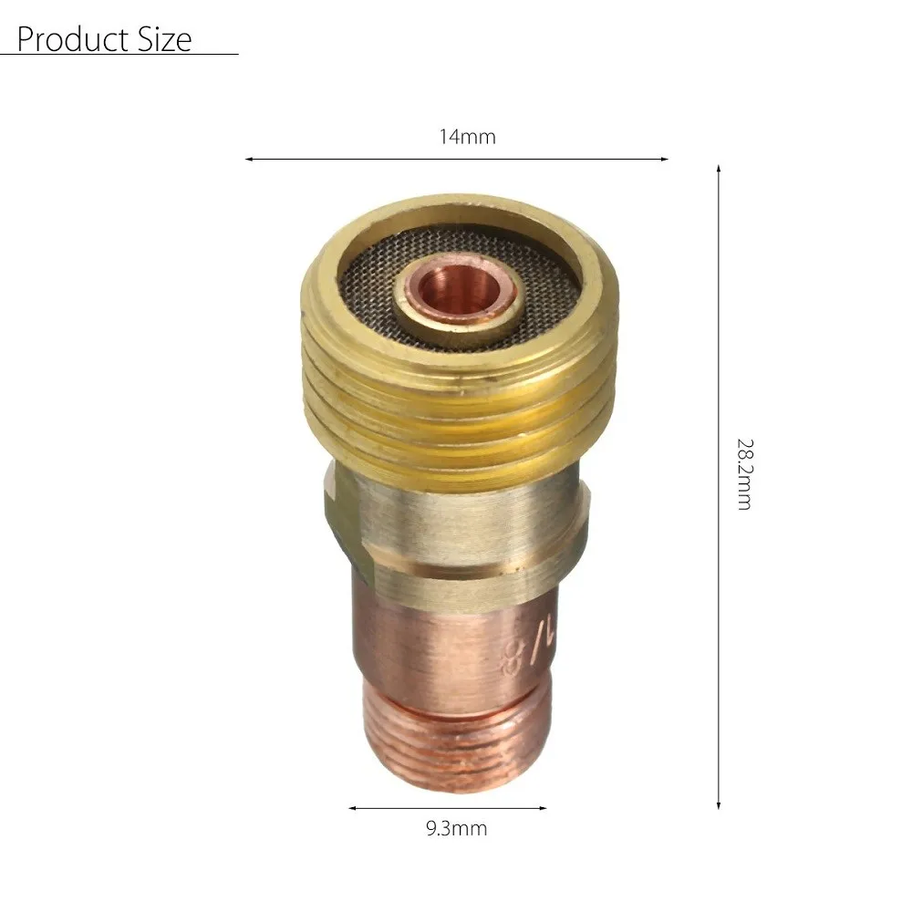 

1pcs Gas Lens Connector Collets Body Stubby Gas Lens Connector W/ Mesh Torch Welding Universal High Quality NEW Repalcement