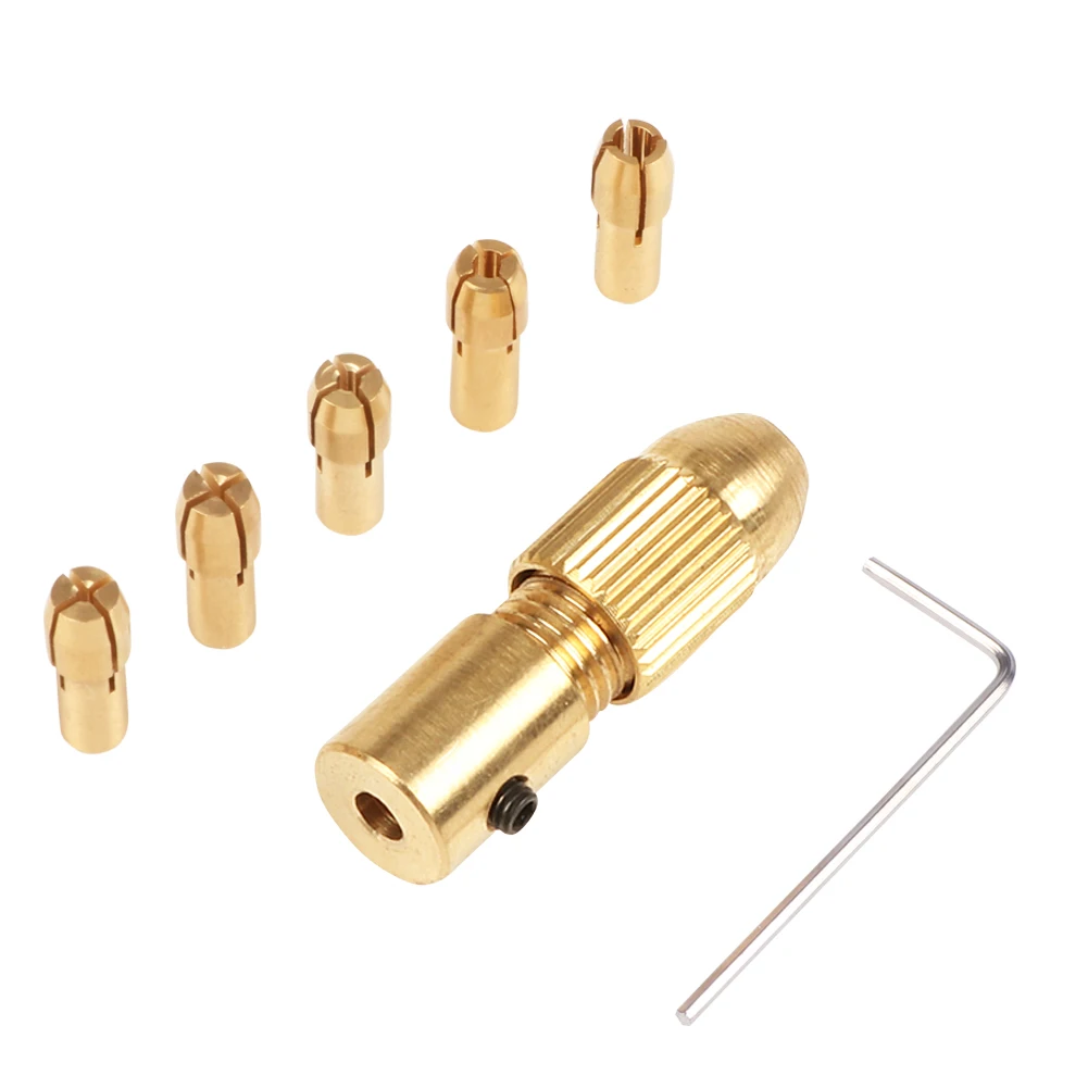 7pcs/set 2.35/3.17mm Brass Dremel Collet Mini Drill Chucks For Electric Motor Shaft Bit Tools Metal Drills Chuck Adapter - купить по