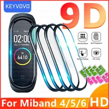 9D Film Glass for Xiaomi Mi band 4 5 6 Screen Protector for Miband 6 5 Smart Watchband Full Protective Cover Case Strap Bracelet