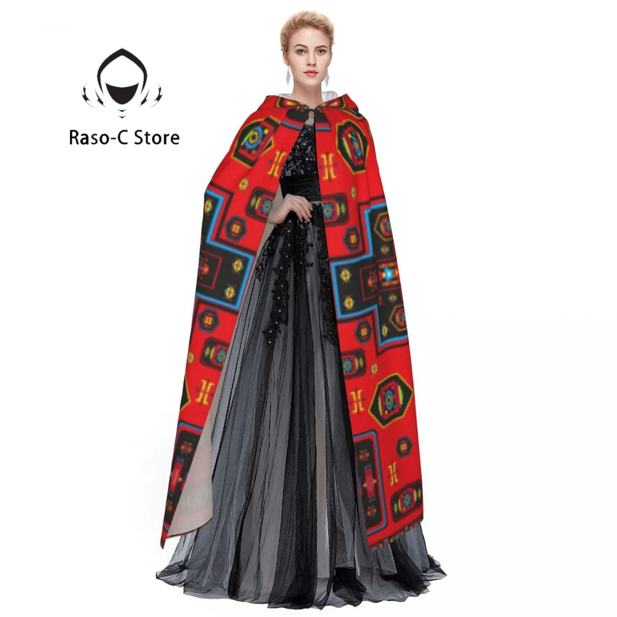 Унисекс ведьма реверсивная накидка с капюшоном для взрослых вампиров