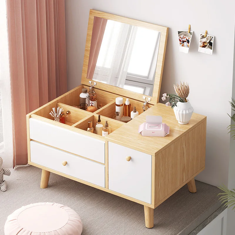 Cosmetic Storage Cabinet Makeup Tables Hairdresser Dresser Bedroom Furniture Vanity Table With Mirror Vanity Chair Desk Storage