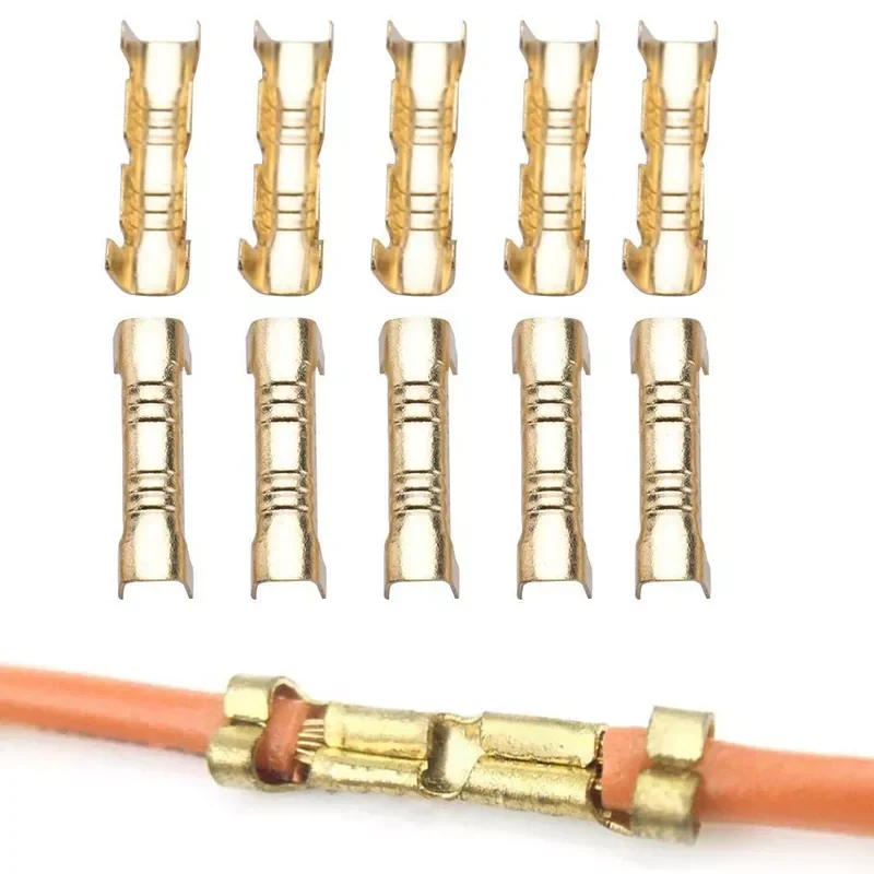 

50Pcs 453 U-shaped Terminal Tab Cold Inserts Fast Terminal Crimping Buckle Wire Connector Small Teeth Fascia Terminal 0.3-1.5mm2