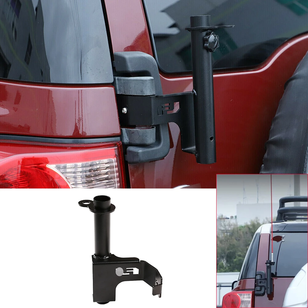 Metal Tailgate Flagpole Antenna Bracket Decoration Trim Fit forToyota FJ Cruiser 2007 -2021 Exterior Car Accessories