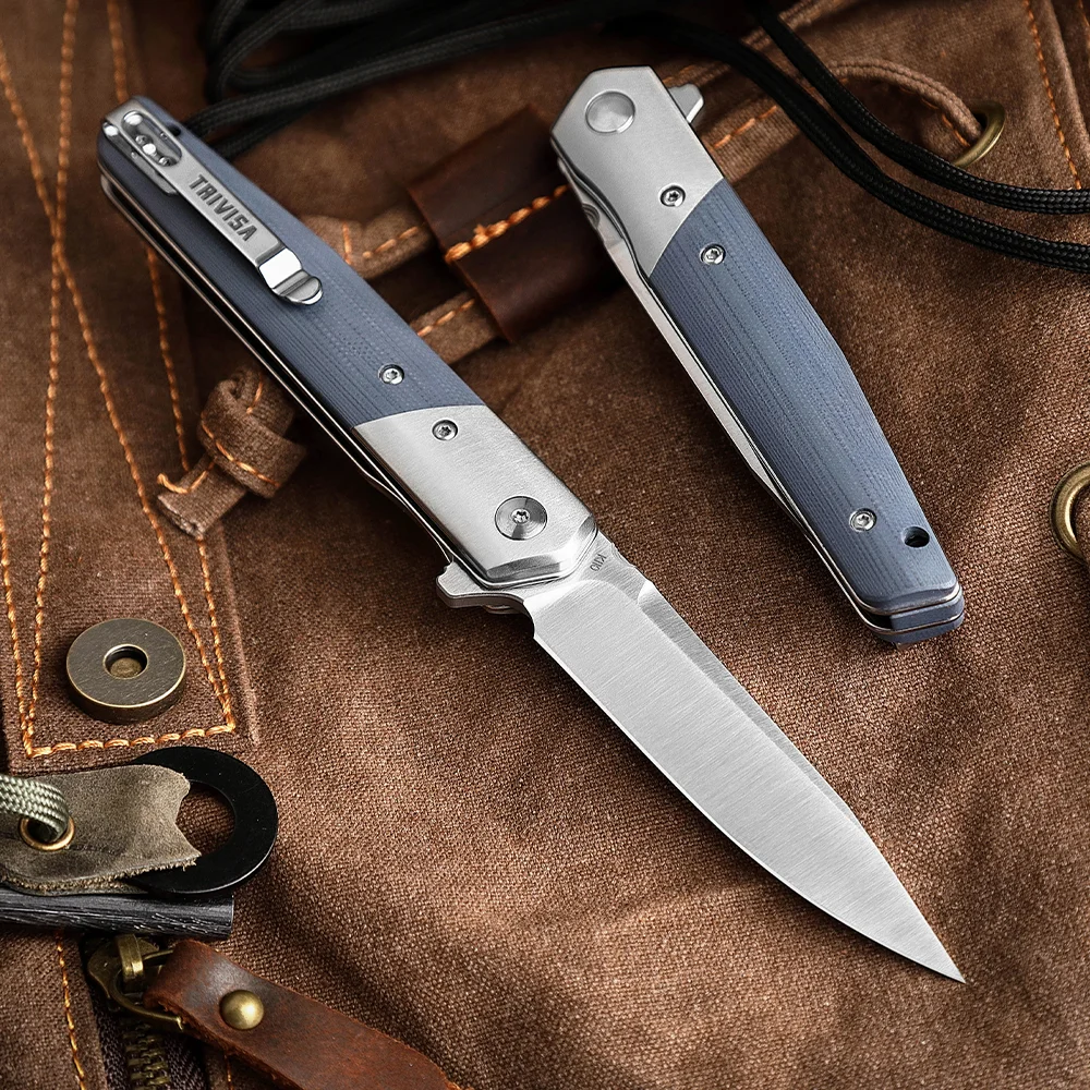Складной карманный нож TRIVISA для мужчин лезвие BOHLER K110 3 5 дюйма и Ручка G10 складной с