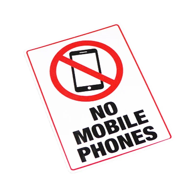 

Warning Mark NO MOBILE PHONES Decal Decoration Car Sticker PVC 8CM*11.2CM