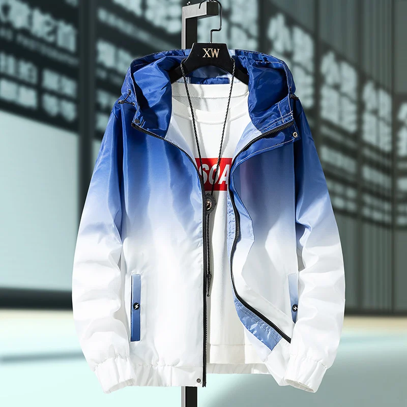 Мужская демисезонная куртка с капюшоном размеры до 5XL 6XL 7XL |