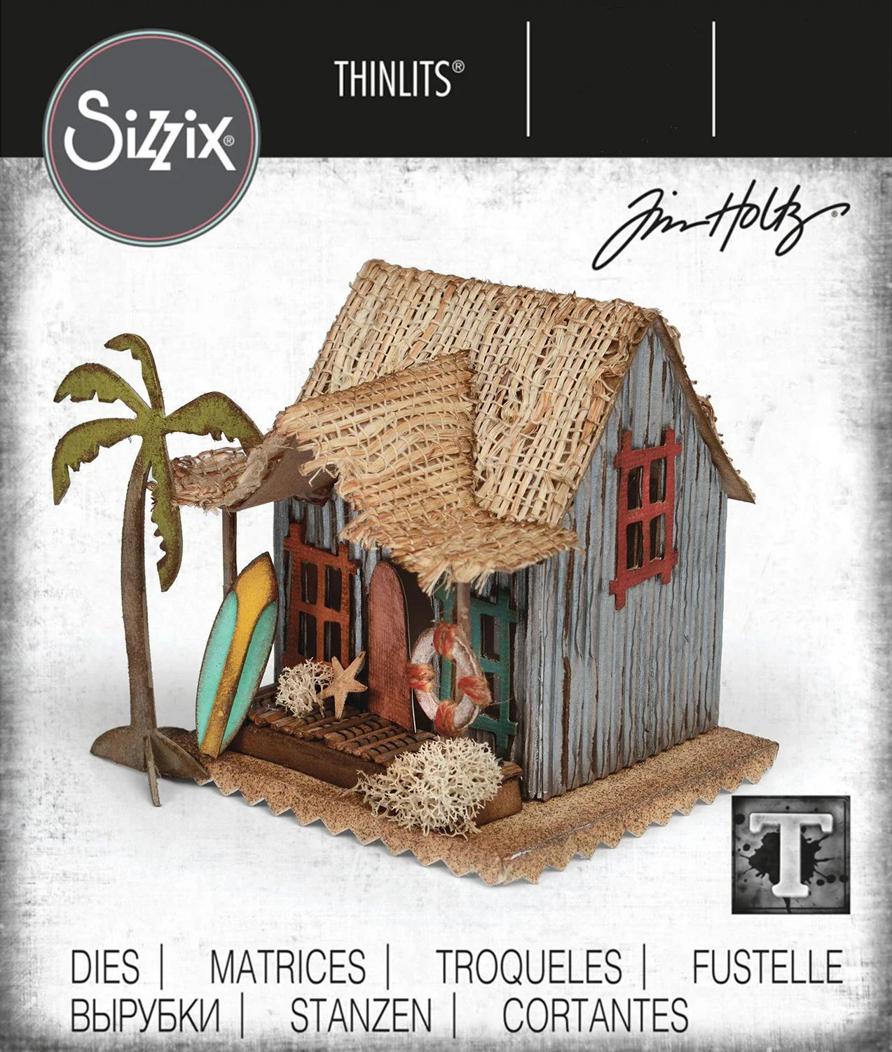 

Village Surf Shack New Metal Cutting Dies Scrapbook Diary Decoration Embossing Template Diy Greeting Card Blade Punch