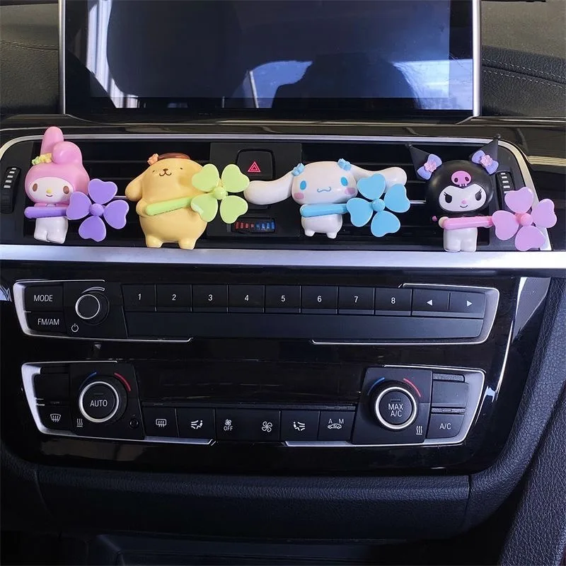 Sanrio автомобильные аксессуары Cinnamoroll Melody Kuromi освежитель воздуха авто аниме парфюм