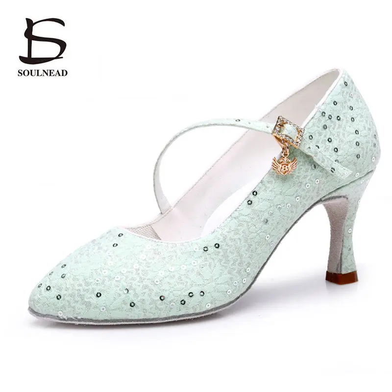 Dance Women Standard Shoes Latin Dance Shoes Women Ballroom Shoes Waltz Soft Ladies Girls Tango Jazz Dance Shoes Salsa Sandal
