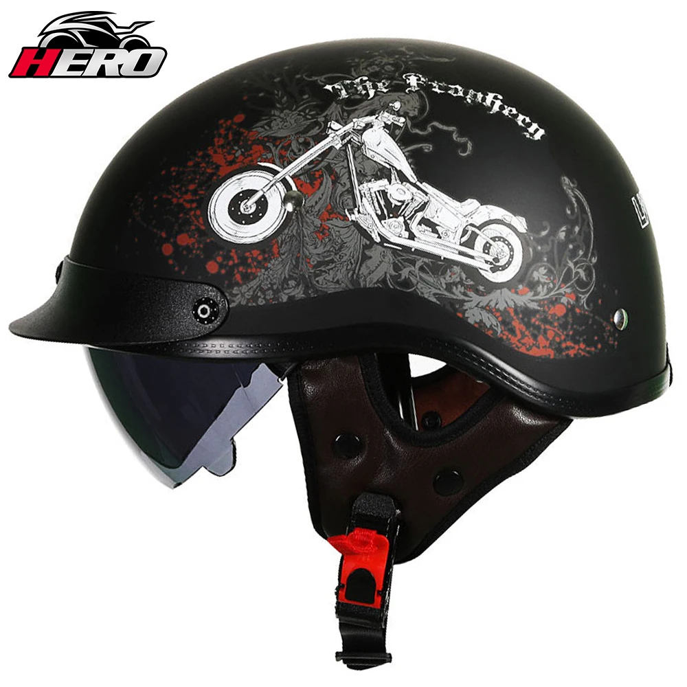 Motorcycle Helmet Retro Vintage Unisex Casco Moto Open Face Scooter Biker Motorcycle Riding DOT certification Helmet