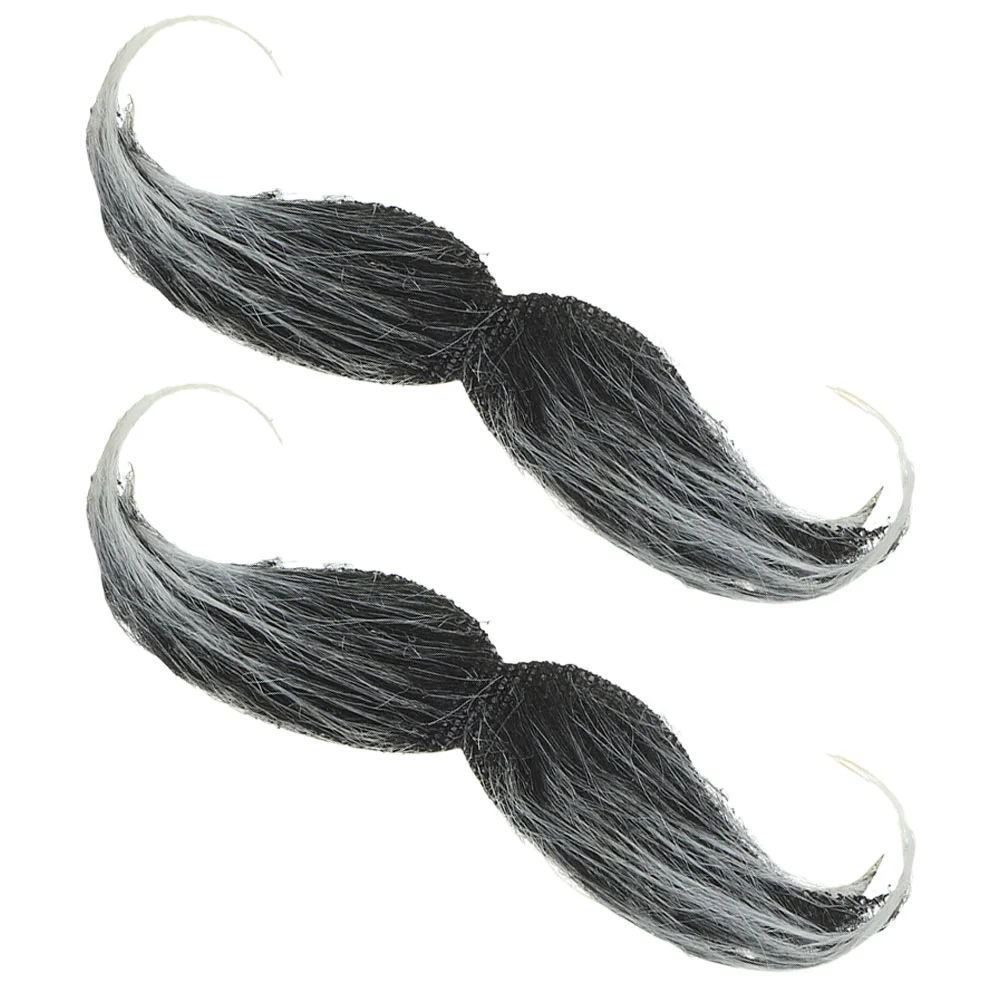 

2pcs Artificial Beard Costume Accessory Simulation Adorable Beard Prop Cosplay Beard Prop Mustache