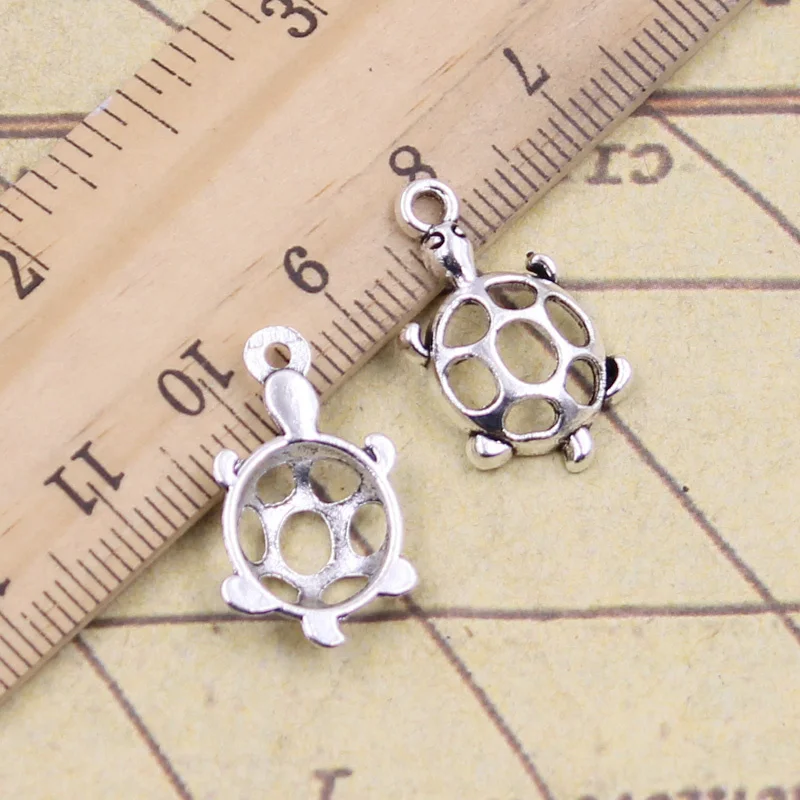 

50 шт., подвески в виде черепахи, 21 х1, 2 мм