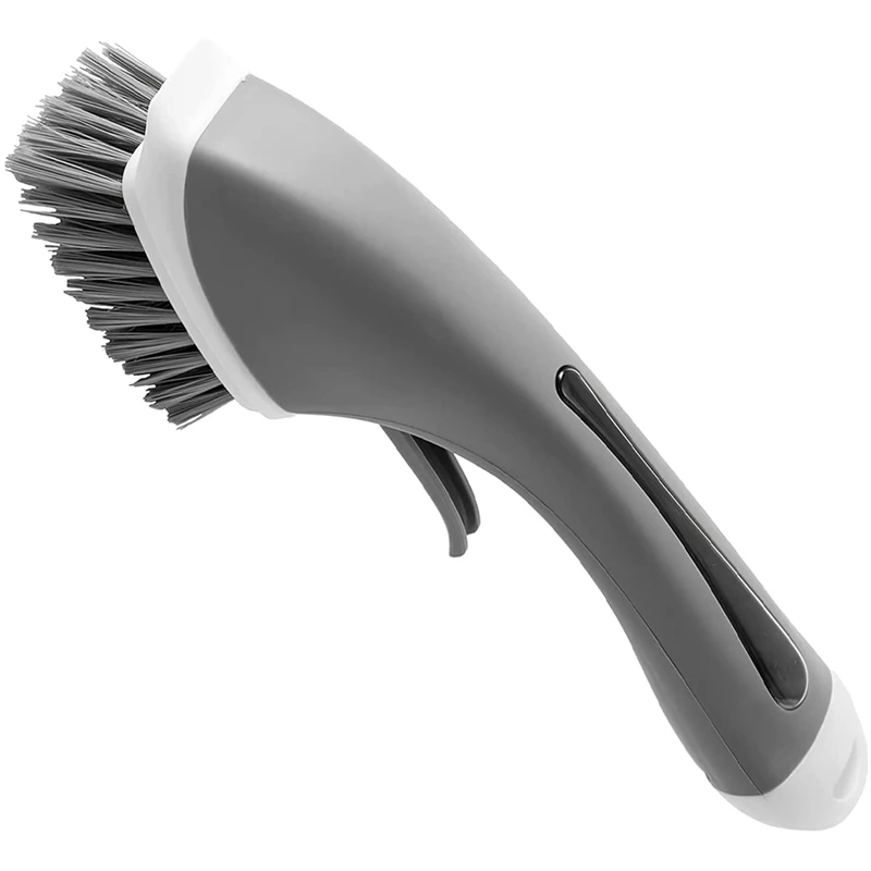 

Creative Non-Slip Long Handle Automatically Add Detergent And Spray Water Cooktop Cleaning Brush Pot Brush