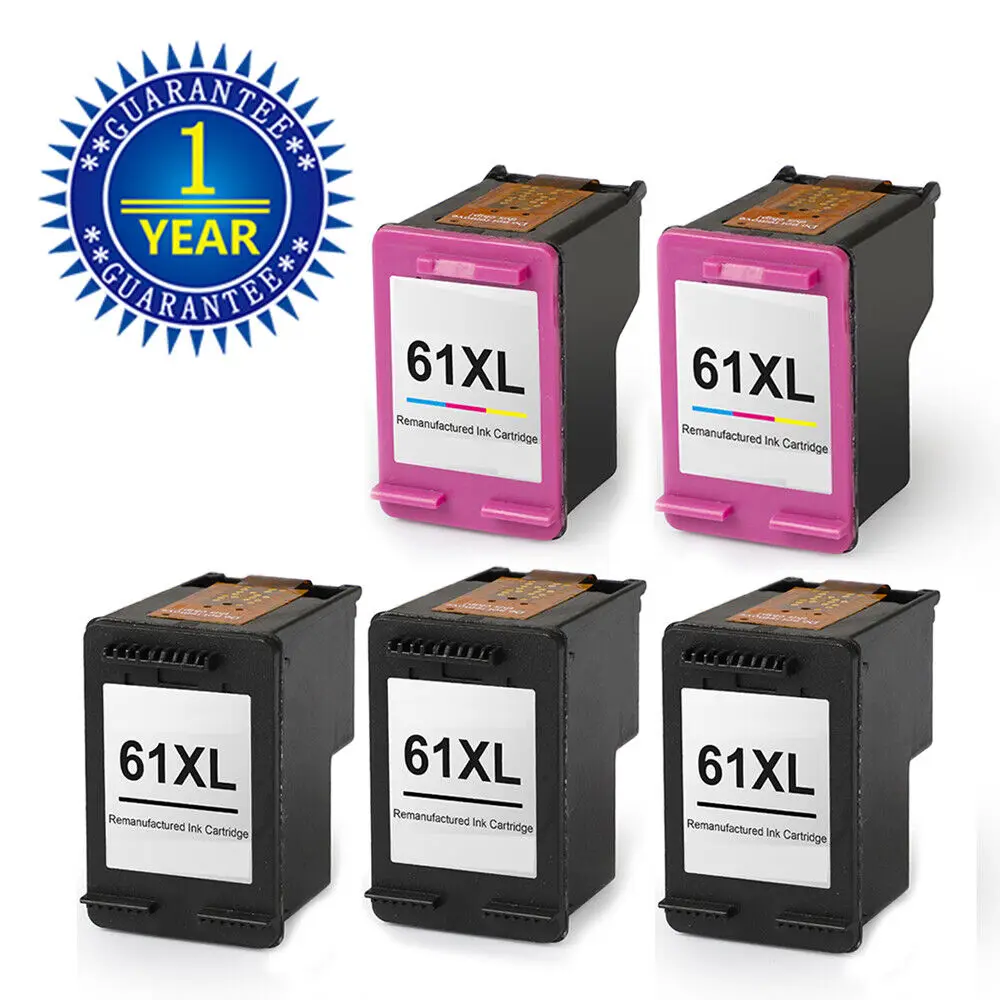 

61XL 3 Black 2 Tri Ink Cartridges for HP ENVY 4500 4501 4502 4504 5530 5531 5535