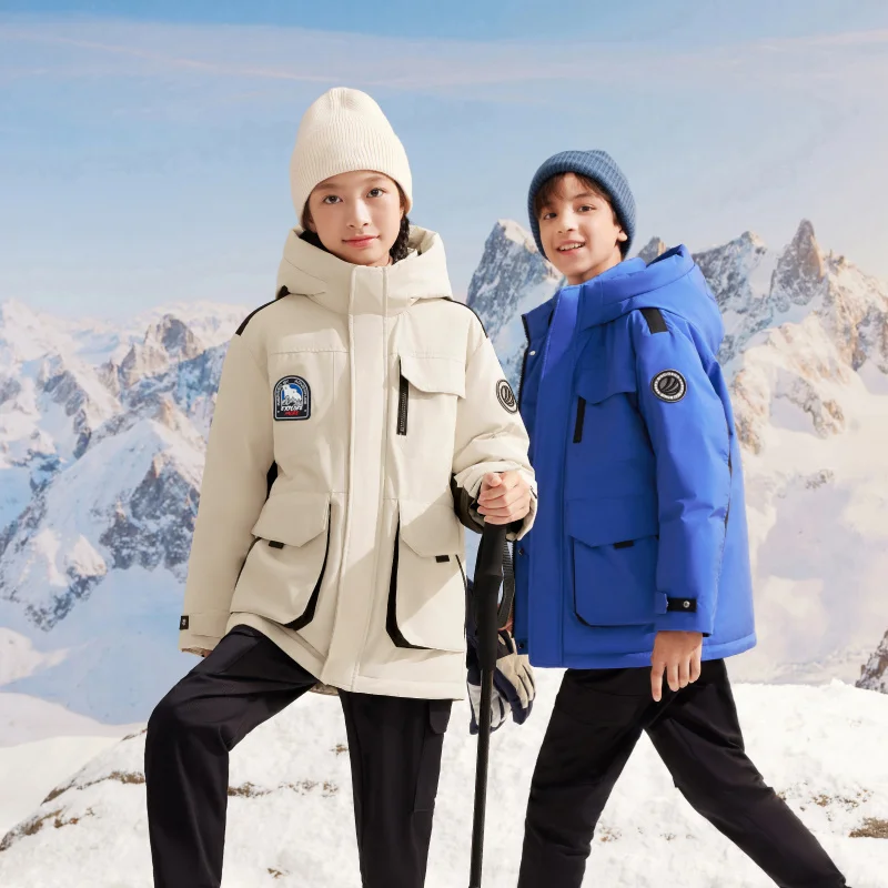 Bosideng детская легкая очень холодная пуховая куртка глубокая зимняя для мальчиков