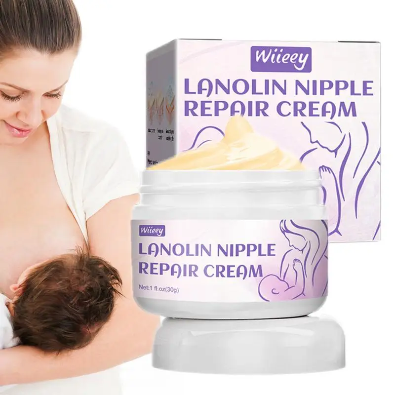 

Organic Nipple Butter Breastfeeding Cream 30g Organic Lanolin-Free Nipple Balm For Breastfeeding Nipple Crack Lanolin Free