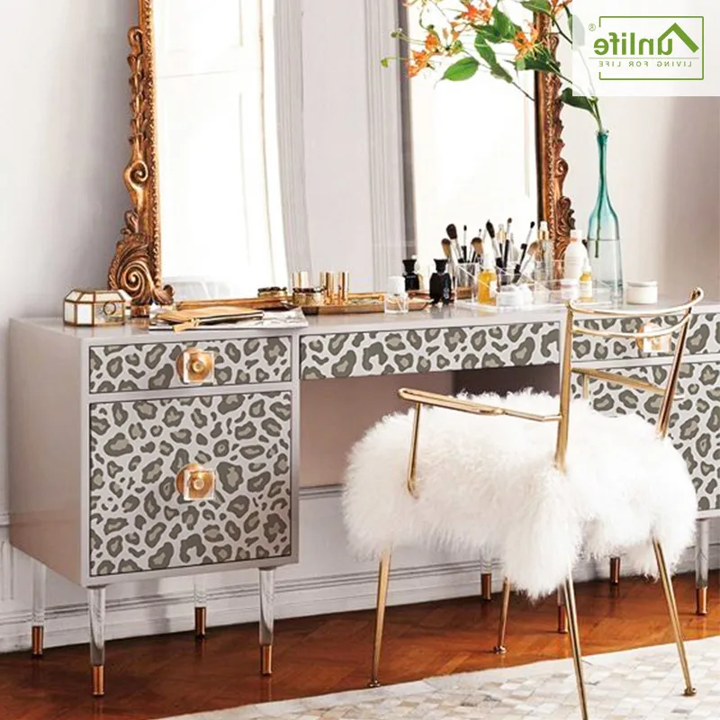 

Nordic Spring Leopard Print Wallpaper Self-Adhesive Bedroom Cozy Waterproof Moisture-Proof Wardrobe Stickers Renovation