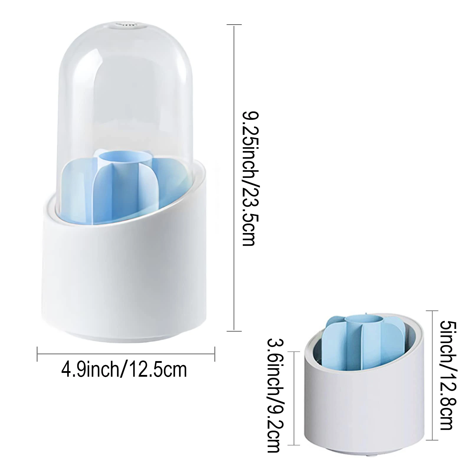Большой объем 360 Вращающаяся Кисть для макияжа Ведерко хранения карандаш бровей