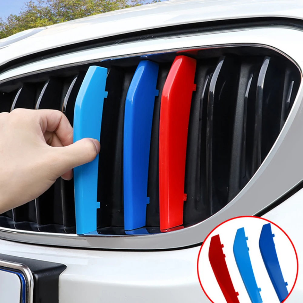 

3PCS ABS Car Racing Grille Strip Trim Clip Accessories For BMW E90 E91 E60 F30 F10 1 2 3 4 5 6 7 Series X1 X2 X3 X4 X5 X6 X7