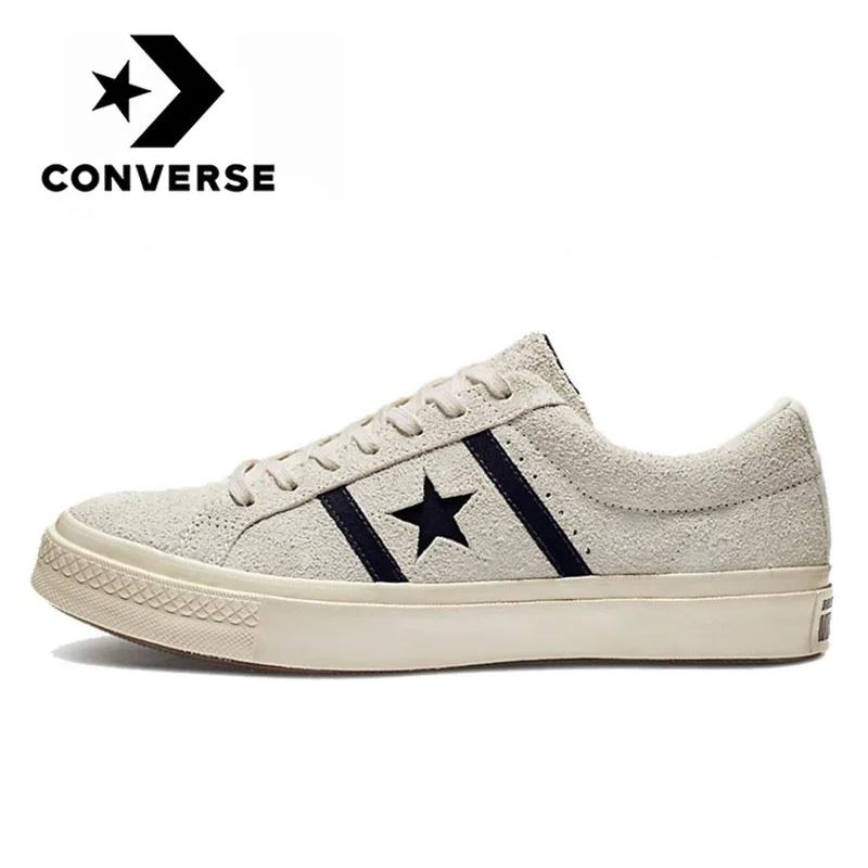 Original Converse  One Star men and women unisex classic leisure Skateboarding sneakers  lightweight  white new flat  Shoes