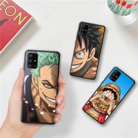 anime one pieces luffy phone case for samsung galaxy a52 a21s a02s a12 a31 a81 a10 a30 a32 a50 a80 a71 a51 5g