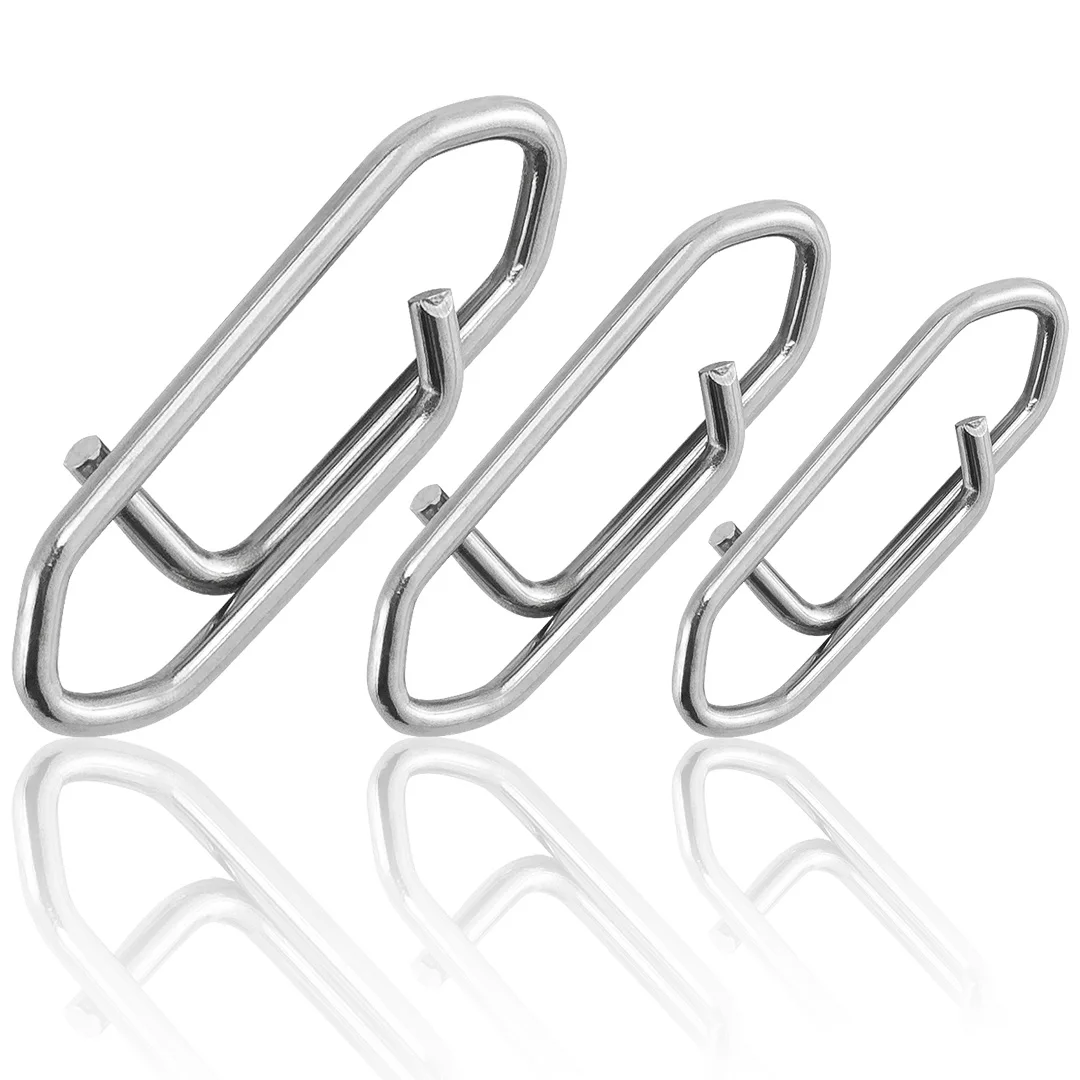 

20/40pcs Quick Change Fishing Power Clip Speed Clips Snap Connector Stainless Steel Fast Link for Barrel Swivel Lure Hook