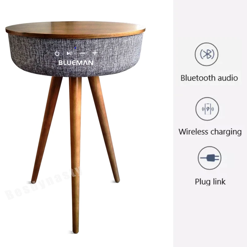 Luxury High Quality Table Speakers Wireless Charging Bluetooth Desk Speaker 3D Stereo Multifunctional Music Subwoofer
