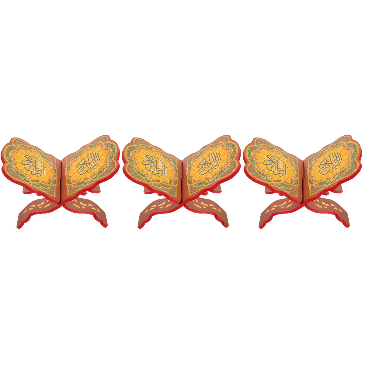 

3pcs Folding Wooden Book Holder Wooden Cafe Menu Stand Folding Storage Stand