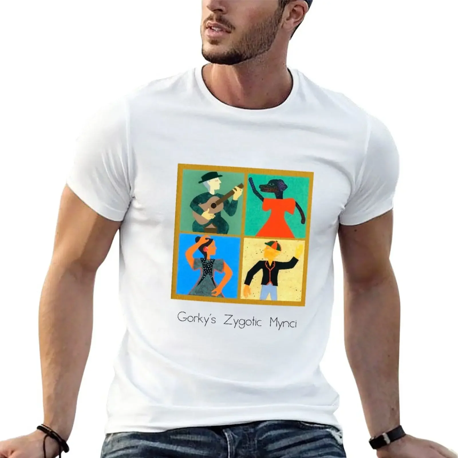 New Gorky&ampaposs Zygotic Mynci &quotSpanish Dance Troupe&quot cover art T-Shirt plain t-shirt t shirts for men