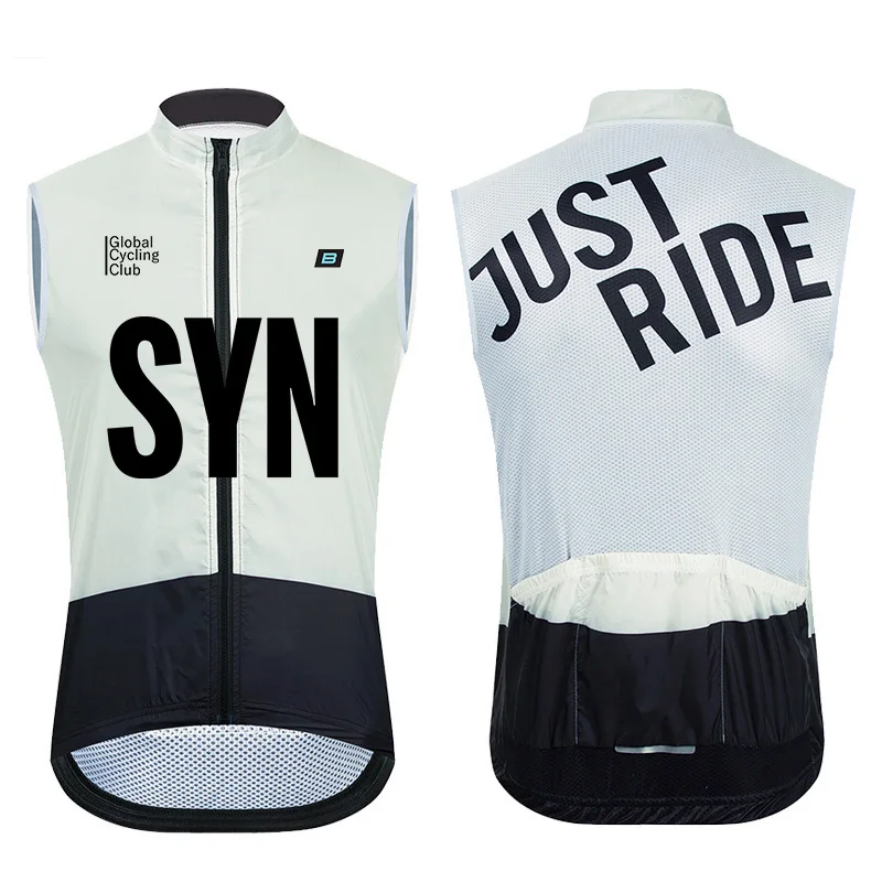 SYN летний мужской велосипедный жилет ветрозащитный без рукавов для горного