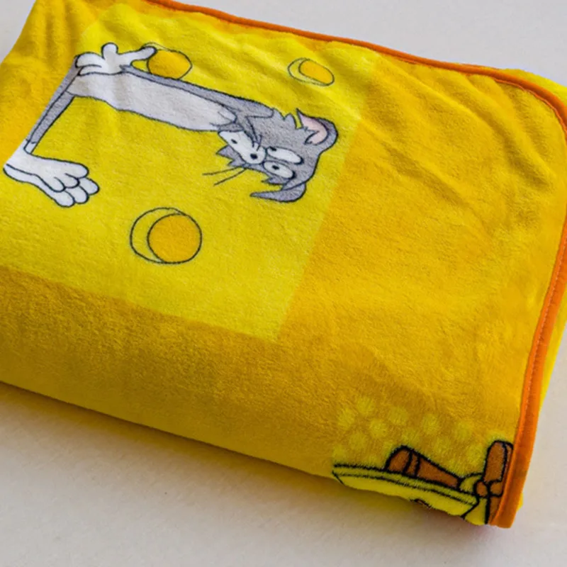 Милое одеяло с героями мультфильмов плюшевое кавайное фланелевое котом
