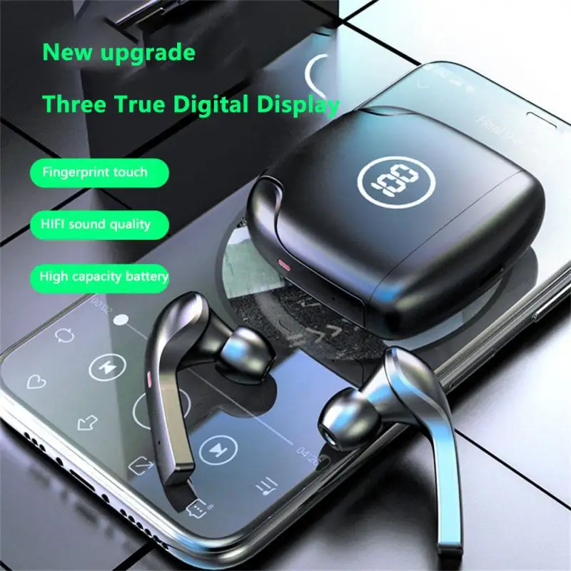 

Wireless Earphone 5.0 Earbud Touch Control CVC8.0 Noise Reduction 9DStereo Sport Waterproof Hifi Headset With Mic