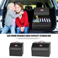car trunk storage box foldable large capacity storage box multi functional leather case storage bag for audi a3 a4 b5 b6 8p etc