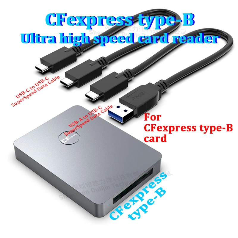 Устройство чтения карт CFexpress Type-B материал из алюминиевого сплава USB 3.2 Gen2 10 Гбит/с