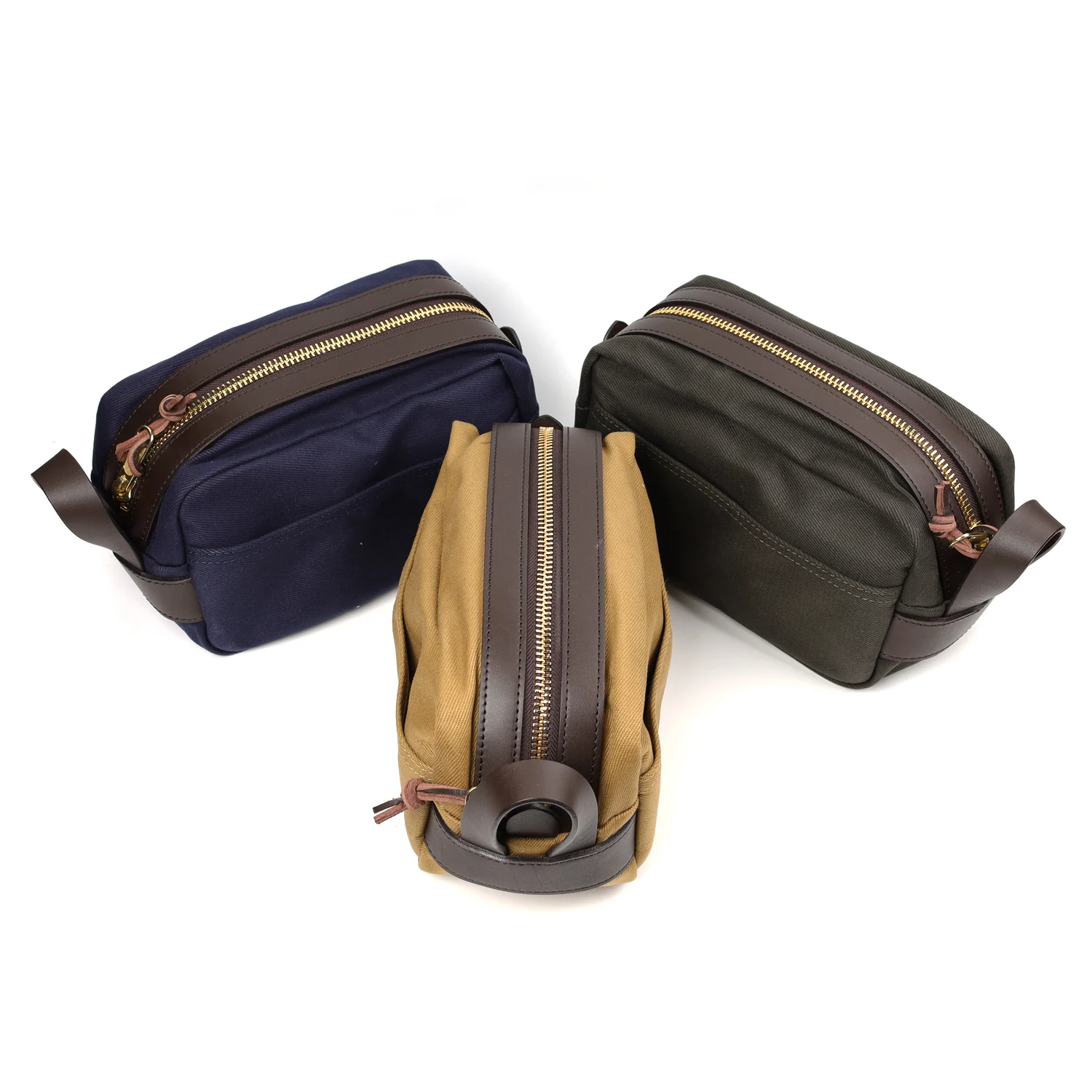 Холщовые сумки для туалетных принадлежностей мужчин ручной работы из