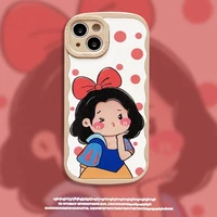disney snow white winnie the pooh wave design phone cases for iphone 13 12 11 pro max xr xs max x back cover