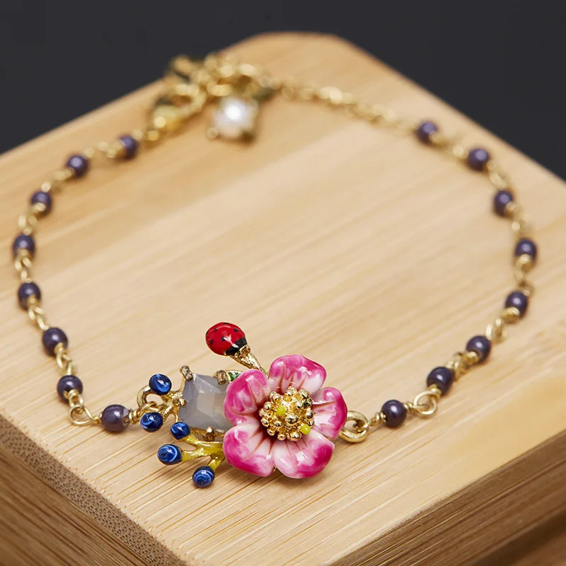 Французский темперамент Красивая эмалированная глазурованная Розовая роза