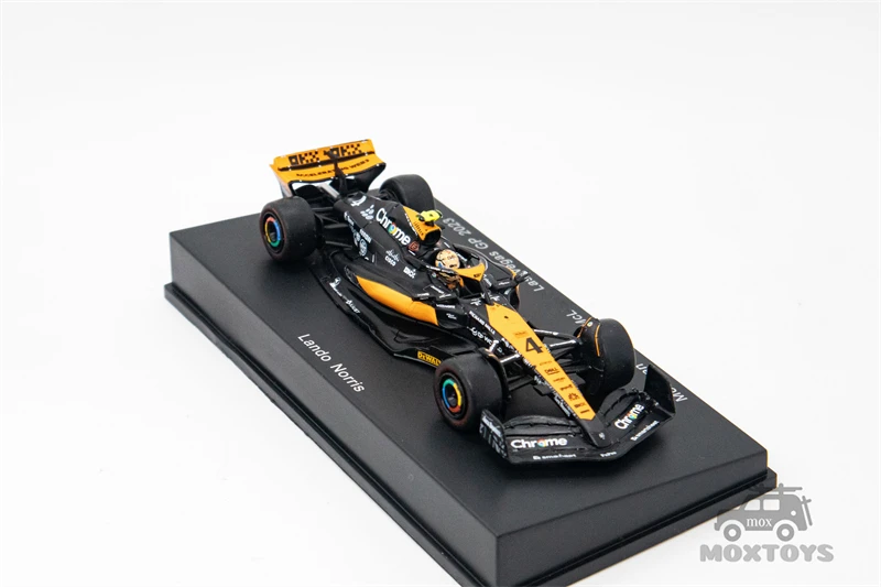 Литая под давлением модель автомобиля Spark 1:64 MCL60 No 4 / 81 Las Wegas GP 2023