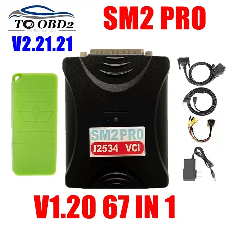 

NEW2023 2022 ECU Programmer Tool SM2 Pro J2534 VCI Support Checksum/Pinout Diagram 67IN1 Update Version of Flash Bench OBD Read&