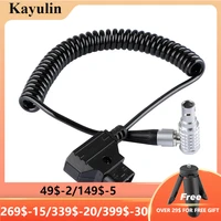 kayulin d tap to 2 pin right angle coiled power cable for photo studio accessory