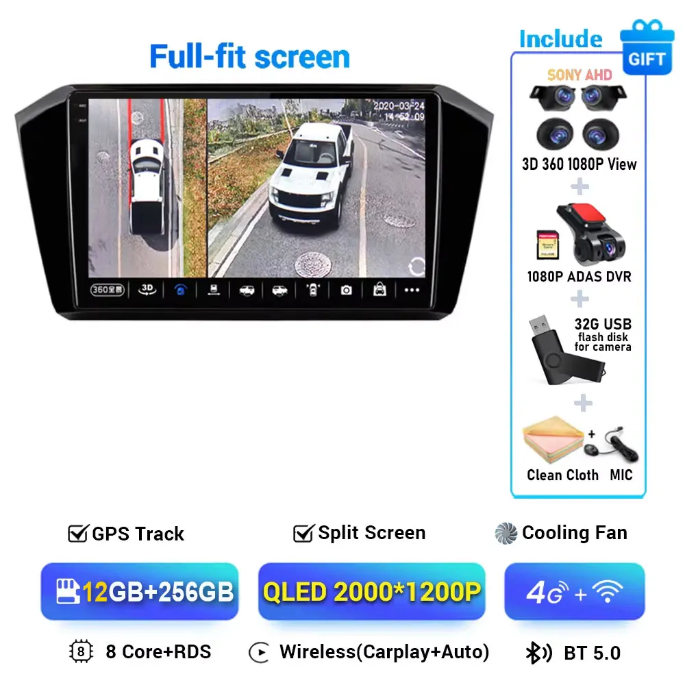 

Android 15 Carplay для Volkswagen VW Magotan Passat B8 2015 2016 2017 2018 2019 2020 2021 Автомобильный радиоприемник GPS-плеер Мультимедиа Стерео