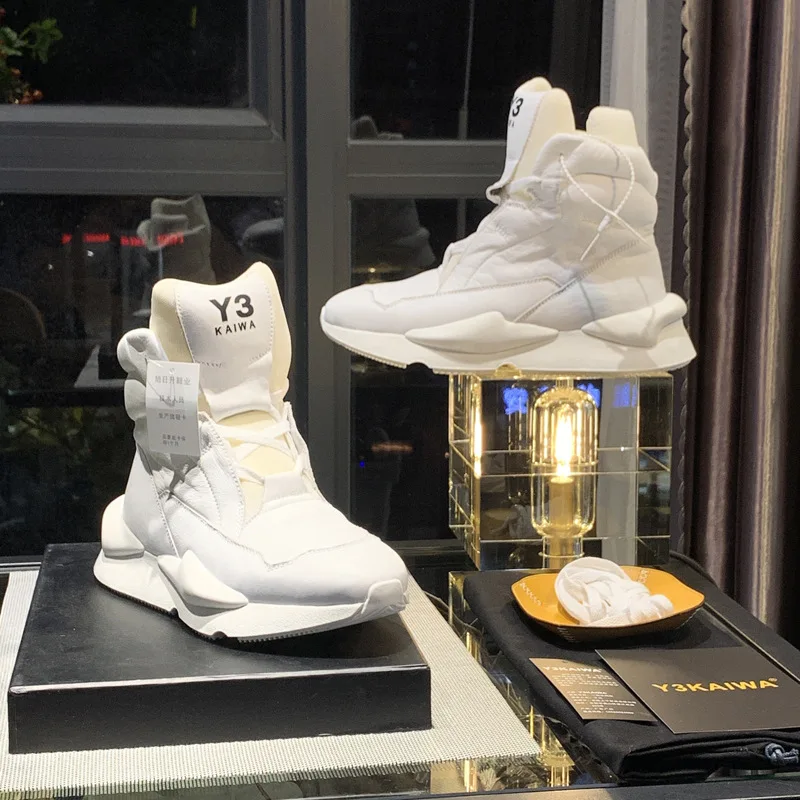 

Кроссовки мужские/женские из натуральной кожи, высокие, на толстой подошве, молодежная Уличная обувь с плюшевой подкладкой, белые спортивные, на плоской подошве, 2C