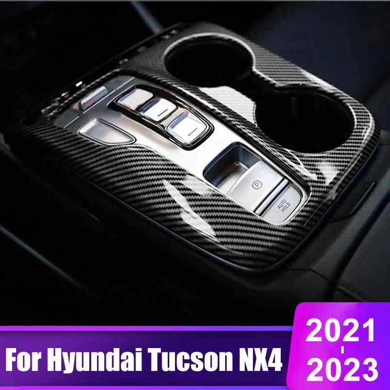

For Hyundai Tucson NX4 2021 2022 2023 N Line Hybrid Car Central Control Gear Shift Panel Cover Trim Frame Interior Accessories