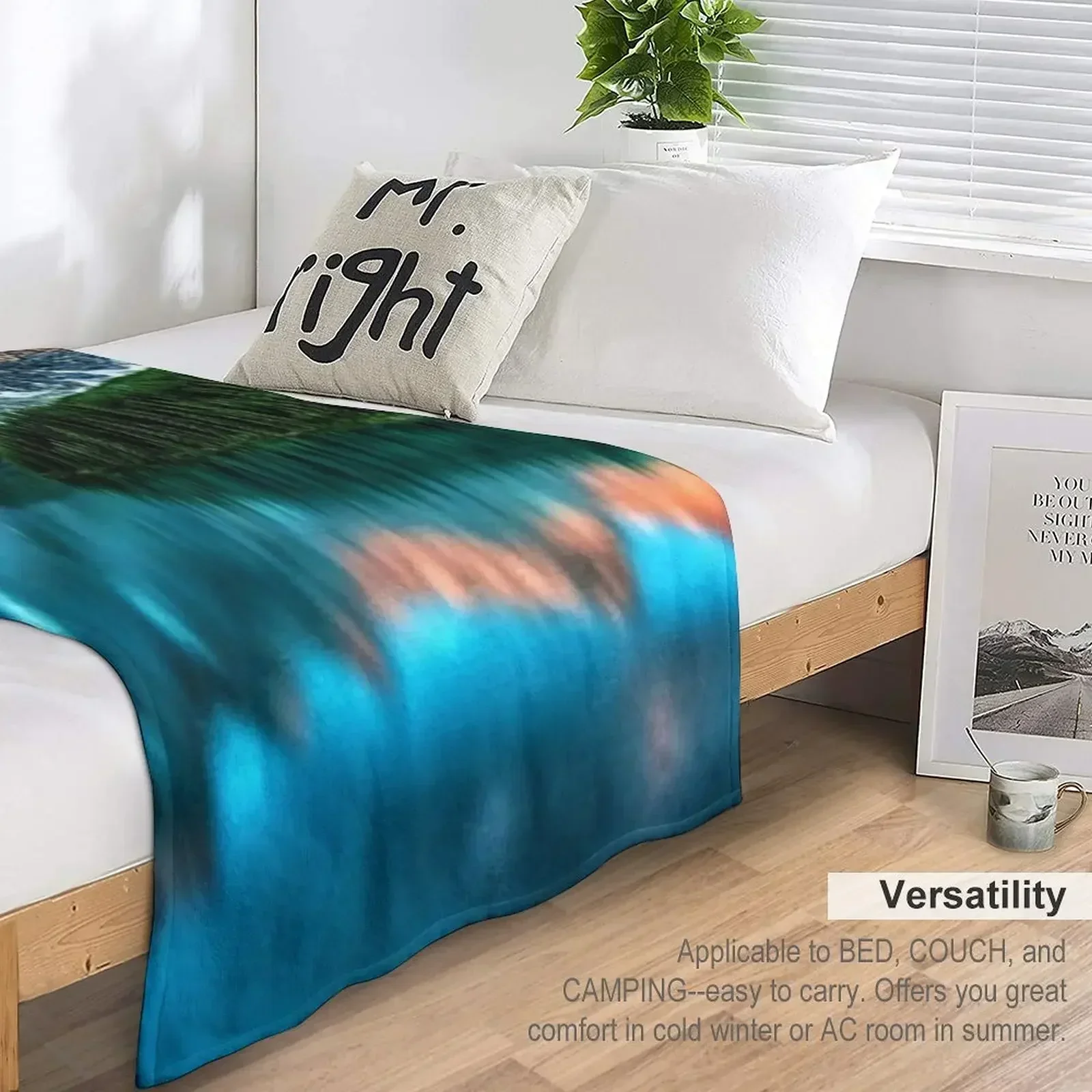 Одеяло Lake Louise — Альберта Канада с пейзажем мягкие большие волосы клетчатые